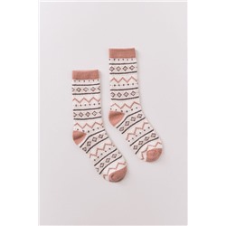 Calcetines largos pelo print cenefas rosa