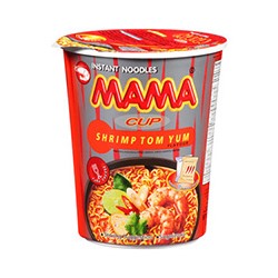 Лапша быстрого приготовления со вкусом креветочного супа Том Ям от MAMA в стаканчике 42 гр / MAMA Noodles Cup Shrimp Tom Yum Flavor 42 gr