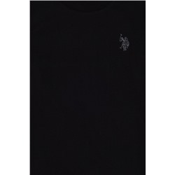 Erkek Çocuk Siyah Basic Bisiklet Yaka Sweatshirt