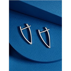 Серьги из серебра родированные 925 пробы с009р