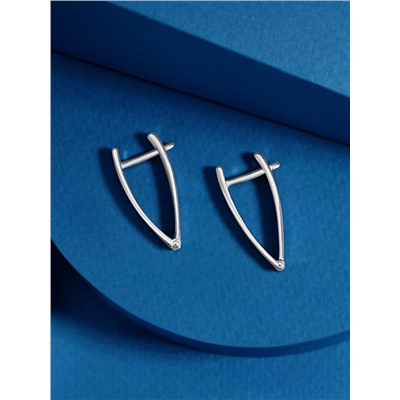Серьги из серебра родированные 925 пробы с009р