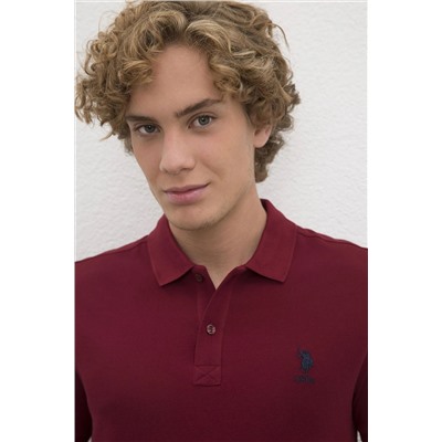 Erkek Plum Basic Polo Yaka Tişört