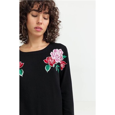 Jersey corto tricot bordado hombros
