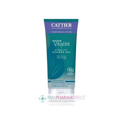 Cattier Douche Vitalité Parfum Cédrat & Criste Marine BIO 200ml