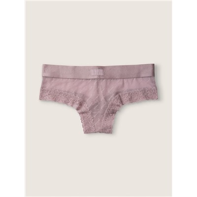 PINK WEAR EVERYWHERE LACE CHEEKSTER IN SCRIPT LACE