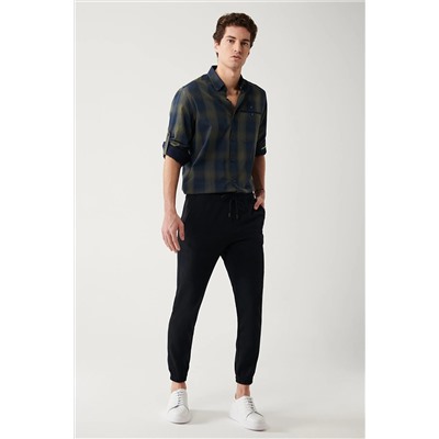 Avva Erkek Lacivert Paçası Lastikli Beli Bağcıklı Slim Fit Dar Kesim Jogger Pantolon E003019