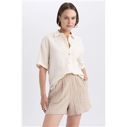 Defacto Oversize Fit Kısa Kollu Gömlek X7356AZ23SM