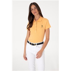 Kadın Turuncu Basic Polo Yaka Tişört