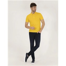 Sarı Slim Fit Polo Yaka Merserize Tişört