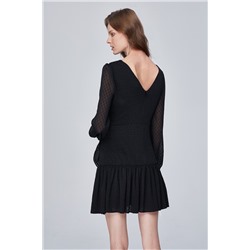 Vestido de talle bajo Negro