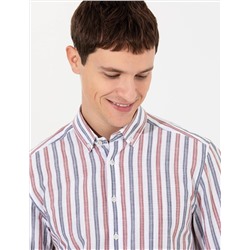 Turuncu Slim Fit Uzun Kollu Gömlek