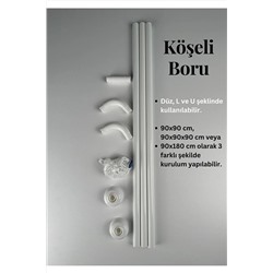 Tropikhome Köşeli Banyo Borusu L Duş Borusu L Boru