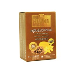 Осветляющее мыло-скраб Supaporn с тамариндом и карамболой 100 гр/Supaporn whitening scrub soap 100 gr
