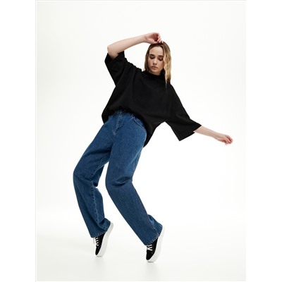 Jeans im Loose-Fit mit tiefem Schritt