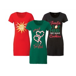 ESMARA® Longshirt Damen, mit Weihnachtsmotiven