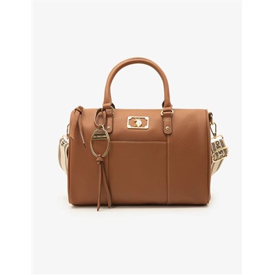 SOLID SWIFTY SATCHEL BAG WITH CROSSBODY STRAP
