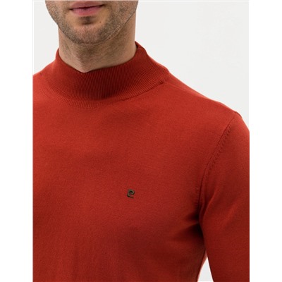 Kiremit Slim Fit Yarım Balıkçı Basic Triko Kazak