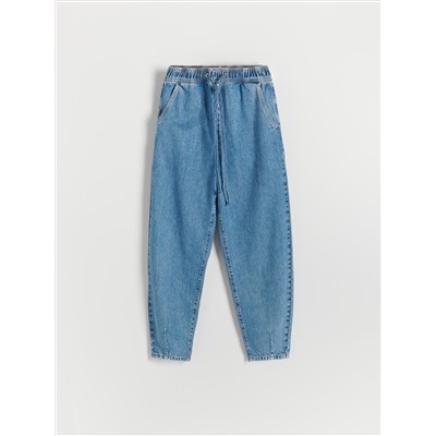Balloon-Jeans mit elastischem Taillenbund