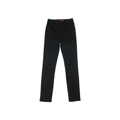 Vaquero skinny de tiro alto Negro