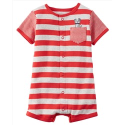 Snap-Up Cotton Romper