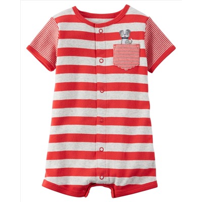 Snap-Up Cotton Romper