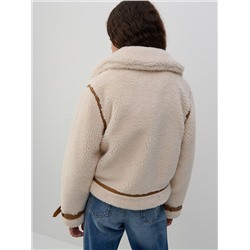Jacke in Lammfell-Optik