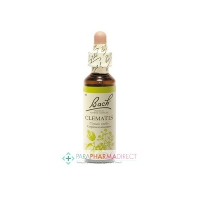 Fleurs de Bach Clematis (clématite) Réaliste, exprimer ses talents 20ml