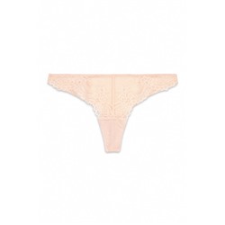 Tanga encaje tul rosa