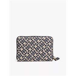 Jacquard Monogram Logo Medium Zip Wallet