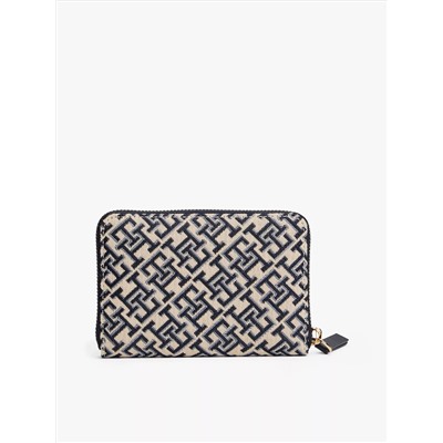 Jacquard Monogram Logo Medium Zip Wallet