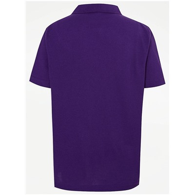 Plum Short Sleeve School Polo Shirts 2 Pack