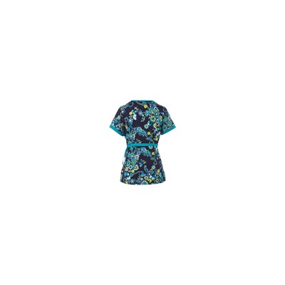 koi Scrubs Scandinavian Paisley Mock Wrap Top