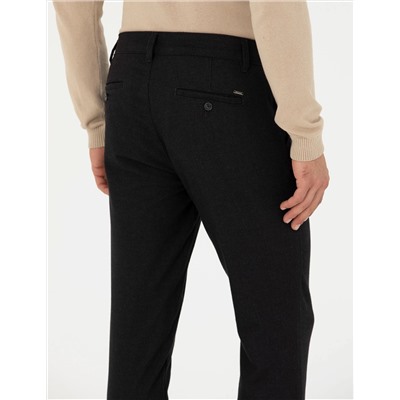 Antrasit Slim Fit Kanvas Pantolon
