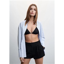 Shorts lana pinzas -  Mujer | MANGO OUTLET Melilla