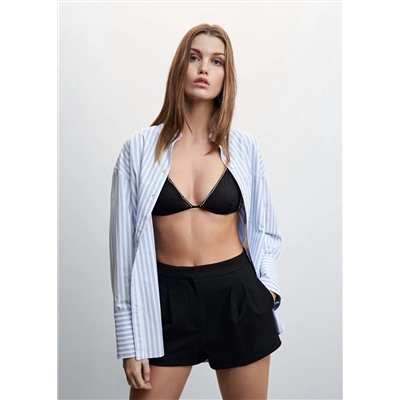 Shorts lana pinzas -  Mujer | MANGO OUTLET Melilla