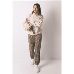 Pantalón largo carrot animal print marrón