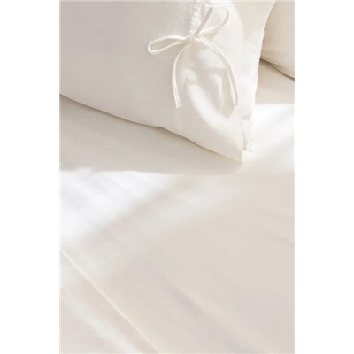 Relief King Size %100 Pamuk Bağlamalı Nevresim Takımı - Ekru/Kırmızı
