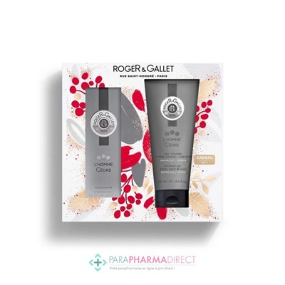 Roger & Gallet Coffret l'Homme Cèdre Eau de Toilette 100ml + Gel Douche 200ml