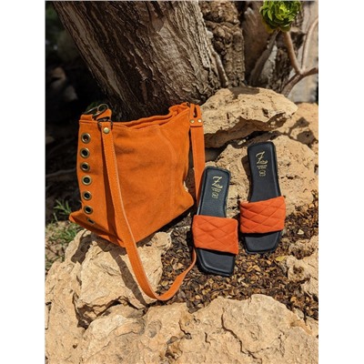 Ab.Zapatos 3420 MANDARINA+PELLE- TRESIS (500) naranja АКЦИЯ