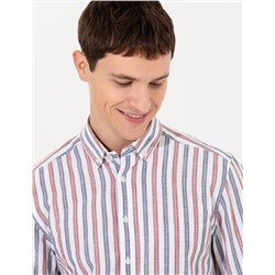Turuncu Slim Fit Uzun Kollu Gömlek