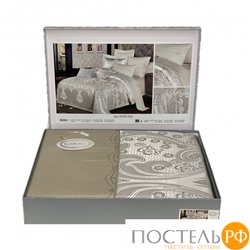 Постельное белье "Карвен" жаккард с оборкой семейный (622) (7пр.)