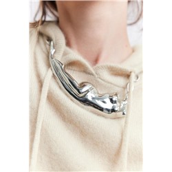 CHAIN LINK NECKLACE WITH METAL TORSO