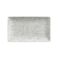 Блюдо, 27,5х16 см, фарфор P, прямоугольное, светло-серое, в крапинку, Caviar Speckle, 58694