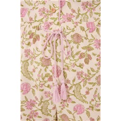 Pijama camisero capri 100% algodón estampado flores