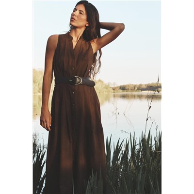MIDI DRESS WITH BELT