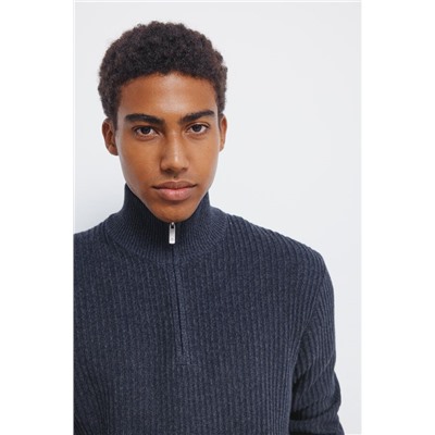 Jersey canalé cremallera