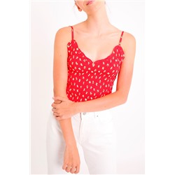 Crop top Rojo y blanco