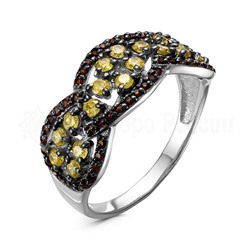 Серьги из серебра с фианитами родированные 925 пробы 2-061р20549
