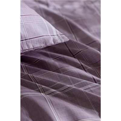 Amata King Size %100 Pamuk Ranforce Baskılı Nevresim Takımı - Mürdüm