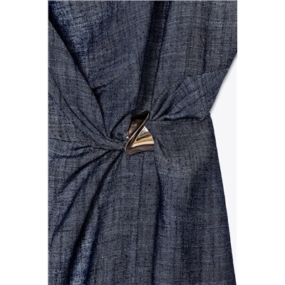MIDI DRESS WITH GOLD APPLIQUÉ